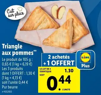 Lidl Triangle aux pommes offre