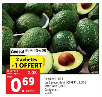 Lidl Avocat offre