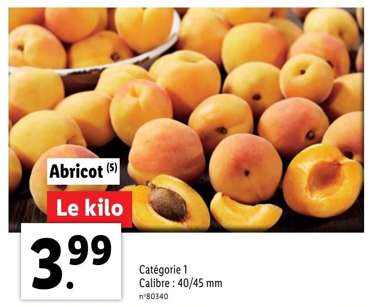 Promo Abricot chez Lidl