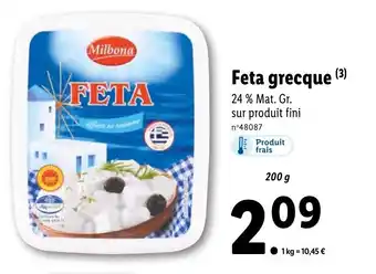 Lidl Feta grecque offre