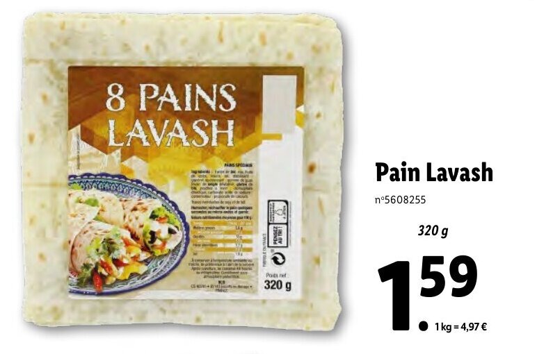 Promo Pain lavash chez Lidl