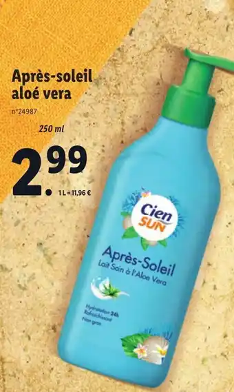 Lidl Après-soleil aloé vera offre