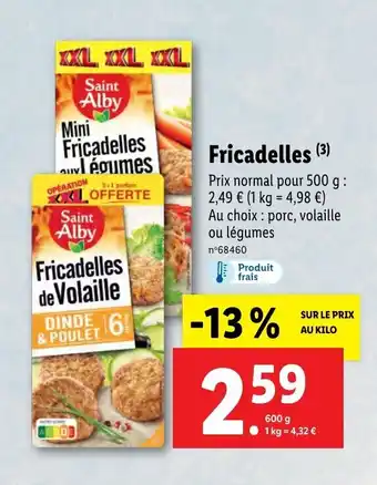 Lidl Fricadelles offre