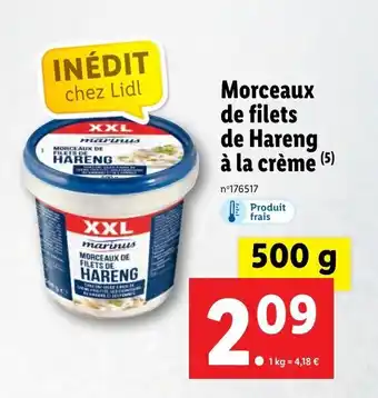 Lidl Morceaux de filets de hareng à la crème offre