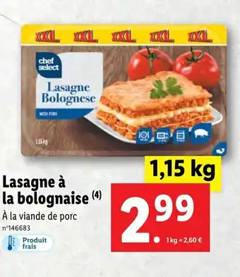 Lidl Lasagnes à la bolognaise offre