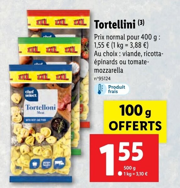 Promo Tortellini chez Lidl