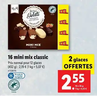 Lidl 16 mini mix classic offre