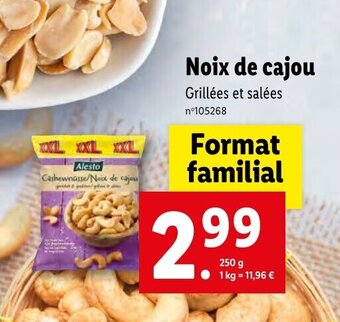 Lidl Noix de cajou offre
