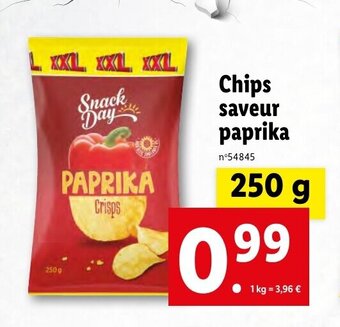 Lidl Chips saveur paprika offre