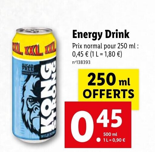 Promo Energy drink chez Lidl