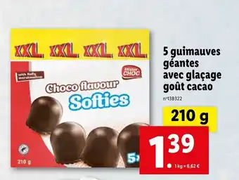 Lidl 5 guimauves géantes avec glaçage goût cacao offre