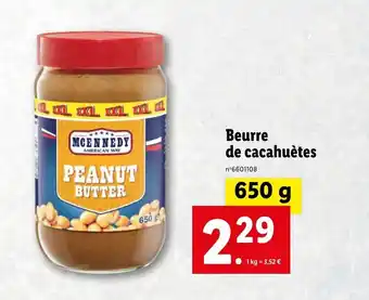 Lidl Beurre de cacahuètes offre