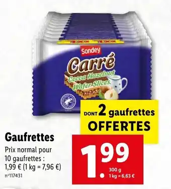 Lidl Gaufrettes offre