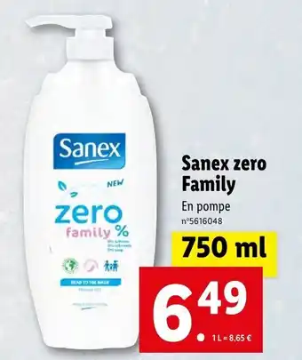 Lidl Sanex zero family offre