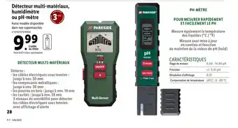 Détecteur multi-matériaux, humidimètre ou ph-mètre