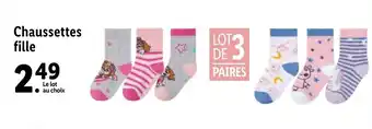 Lidl Chaussettes fille offre