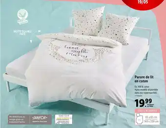 Lidl Parure de lit en coton offre