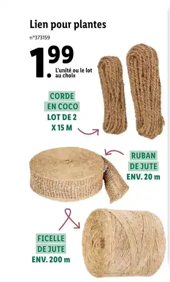 Lidl Lien pour plantes offre