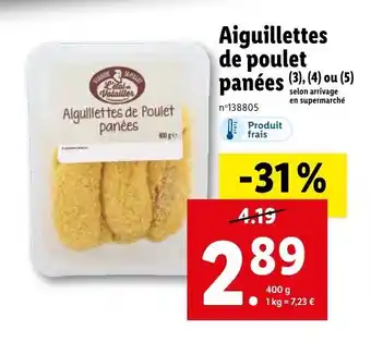 Aiguillettes de poulet panées