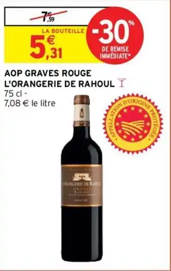 Intermarché AOP graves rouge l'orangerie de rahoul offre