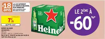 Intermarché Bière Blonde Heineken offre