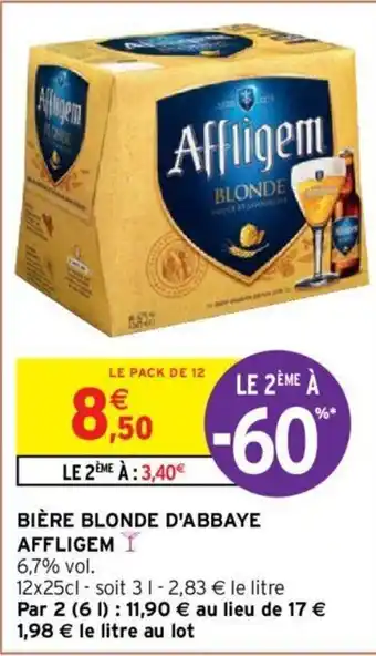 Intermarché Bière Blonde d'Abbaye Affligem offre