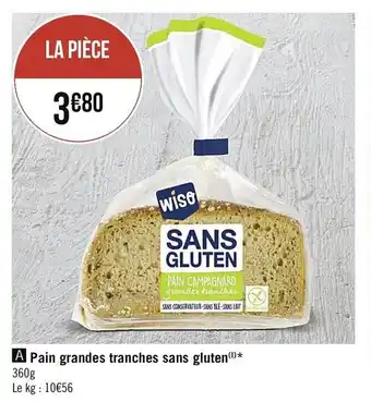 Géant Casino Pain grandes tranches sans gluten offre