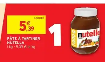 Intermarché Pâte à Tartiner Nutella offre
