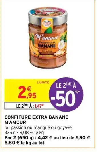 Intermarché Confiture Extra Banane M'Amour offre