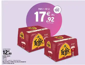 Intermarché Bière Ruby Leffe offre