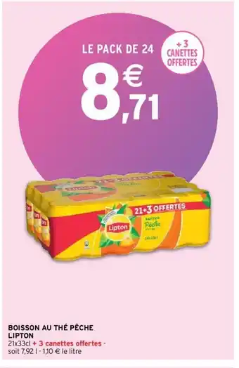 Intermarché Boisson Au Thé Pêche Lipton offre
