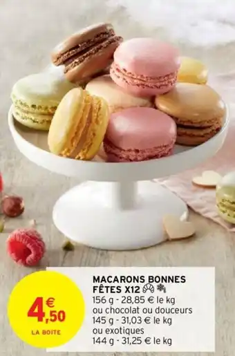 Intermarché Macarons Bonnes Fêtes x12 offre