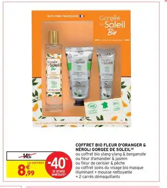 Intermarché Coffret Bio Fleur d'Oranger & Néroli Gorgée de Soleil offre