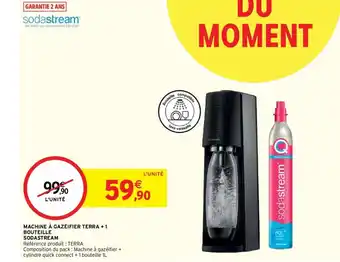 Intermarché Machine à Gazéifier Terra +1 Bouteille Sodastream offre