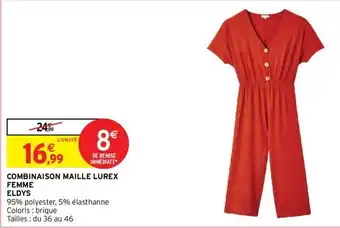 Intermarché Combinaison Maille Lurex Femme Eldys offre