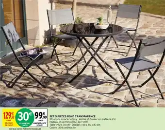 Intermarché Set 5 Pieces Rond Transparence offre
