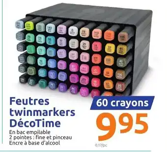 Action Feutres Twinmarkers Décotime offre