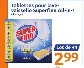 Action Tablettes Pour Lave-Vaisselle Superfinn All-in1 offre