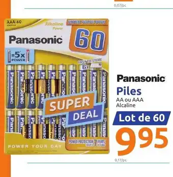 Action Panasonic Piles offre