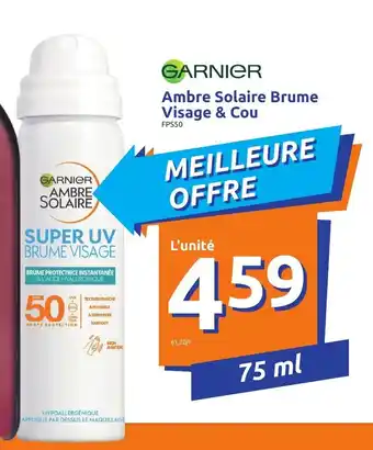 Action Garnier Ambre Solaire Brume Visage & Cou offre