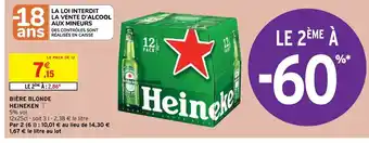 Intermarché Hyper Bière Blonde Heineken offre