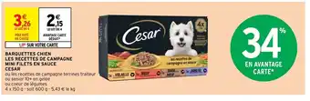 Intermarché Hyper Barquettes Chien Les Recettes De Campagne Mini Filets En Sauce Cesar offre