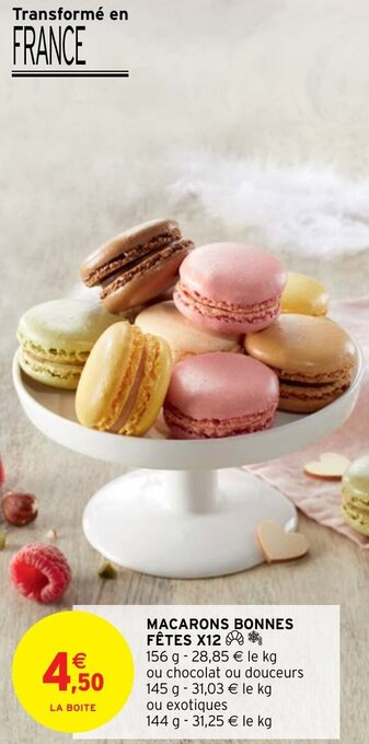 Intermarché Hyper Macarons bonnes fetes X12 offre