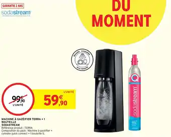 Intermarché Hyper Machine à gazéifier terra +1 bouteille sodastream offre
