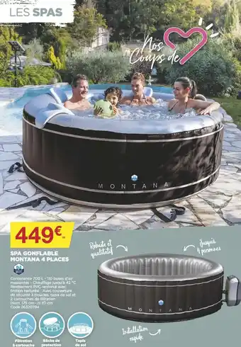 Bricomarché Montana Spa Gonflable Montana 4 Places offre