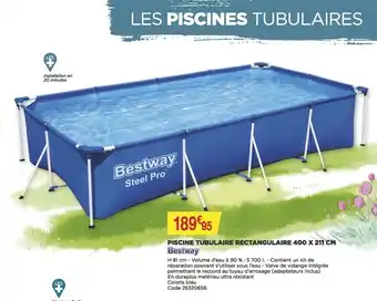 Bricomarché Bestway Piscine Tubulaire Rectangulaire 400x211cm offre