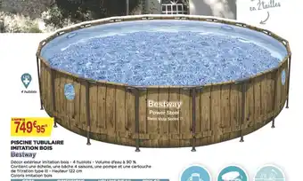 Bricomarché Bestway Piscine Tubulaire Imitation Bois offre