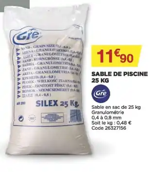 Bricomarché Sable de Piscine 25kg offre