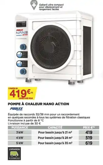 Bricomarché Pompe à Chaleur Nano Action offre