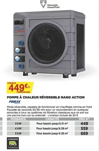 Bricomarché Pompe à Chaleur Réversible Nano Action offre